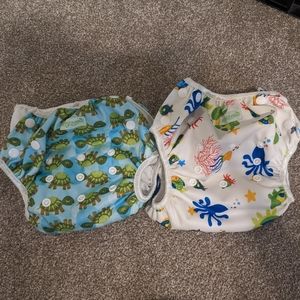 2 reusable swim diapers